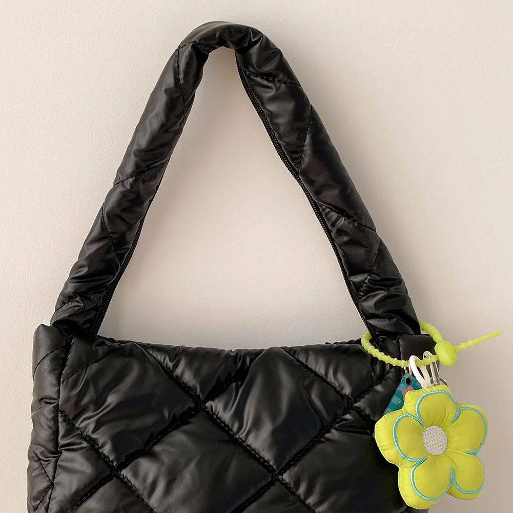 Quilted Top Handle Bag for Women Puffer Handbags Puffy Shoulder Bag Winter Cotton Padded Shopping Bag Ladies Purse Commute Bag Mallzona