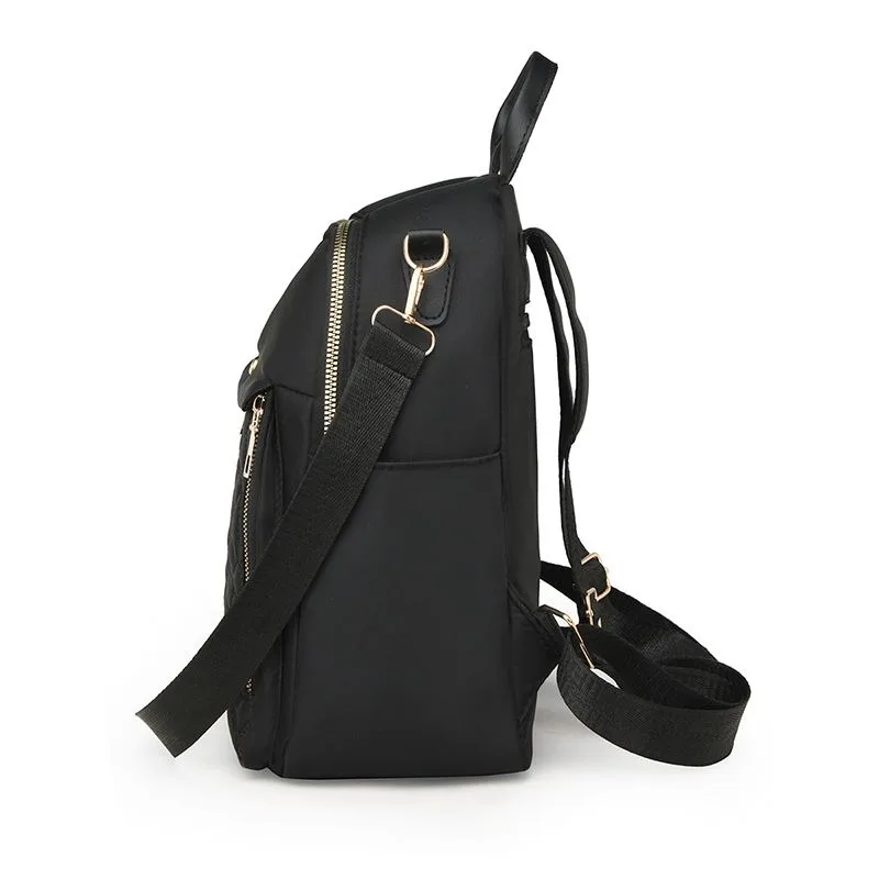 Women Backpack Water Proof Travel Korean Fashion Double Shoulder Bag Solid Color Nylon Multifunctionla Travel Handle Bag 4