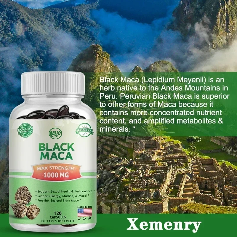 Black Maca Root-Enhances Male Energy, Vitality and Stamina, Balances Hormones, Improves Memory & Mental Clarity