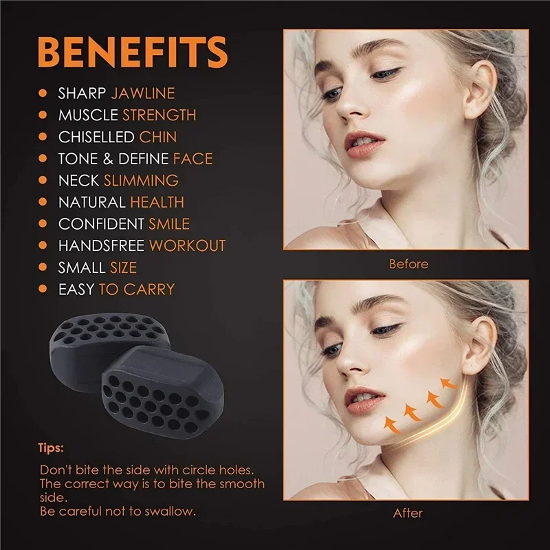 Jawline Training Thin Face Fitness Ball Facial Muscle Activate Exercise Mouth Masseter Jaw Chin Slimming Mandibular Lift Tools facial massager face slimming massager facial exerciser