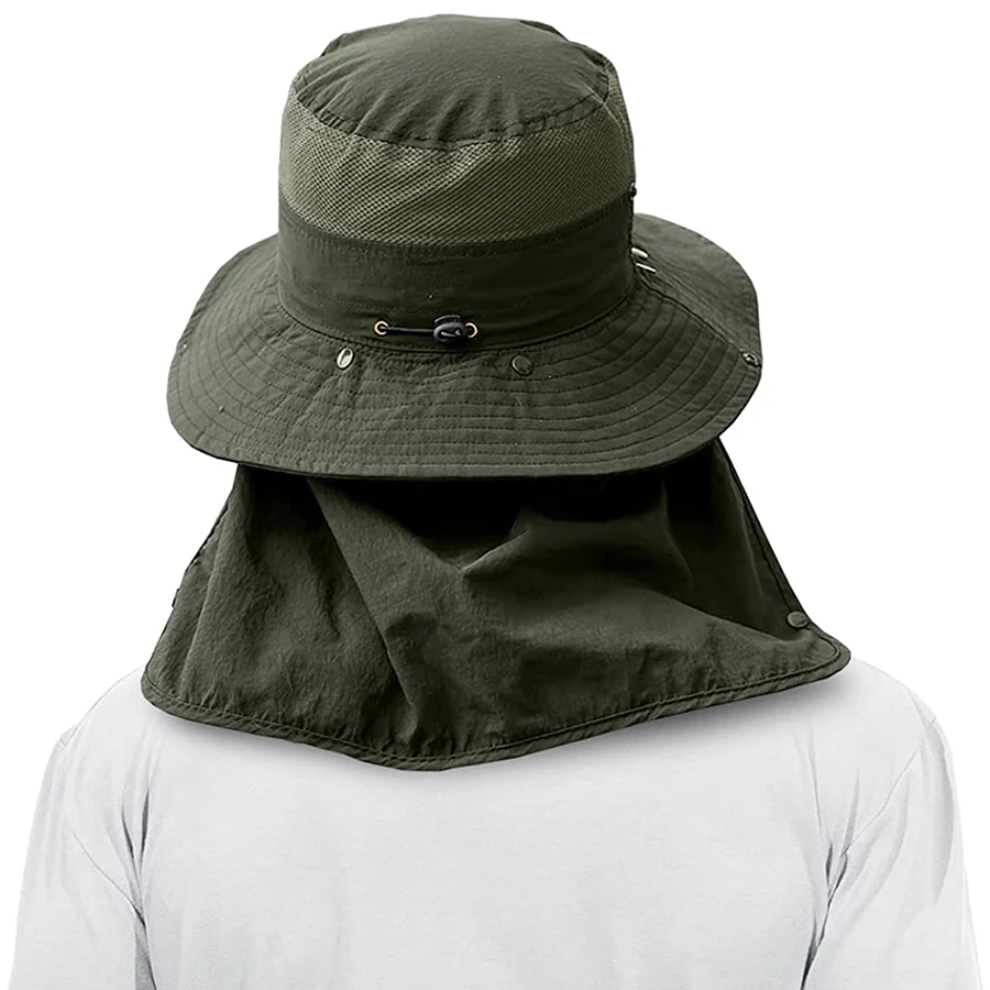 Fishing Hat Sun Cap with UPF 50+ Sun Protection and Face Neck Flap