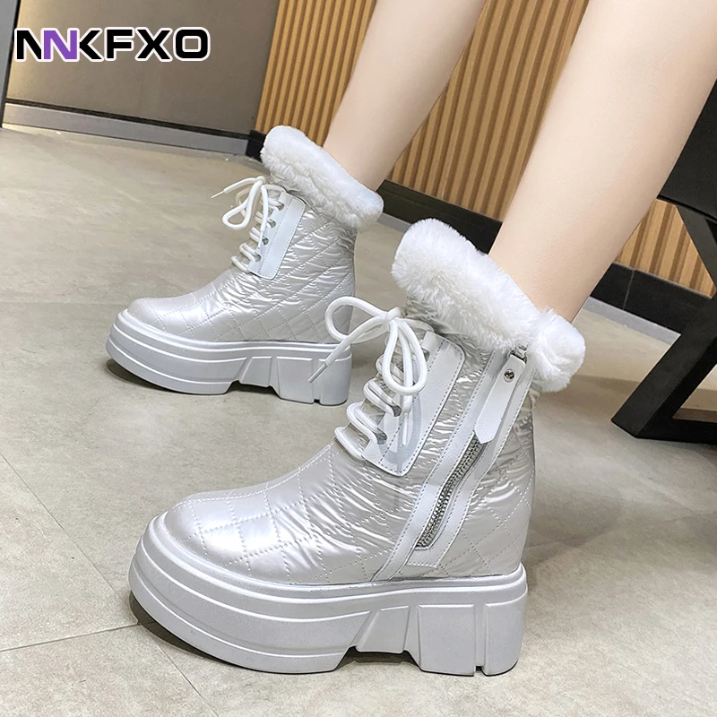 

Winter Women Warm Platform Snow Boots Ankle Boots Female Causal Shoes Ankle Boots For Women Lace-up Ladies Boots Vc4476