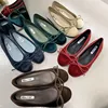 Fashion Silk Women Ballet Flats Shoes Footwear Designer Shallow Female Round Toe Butterfly-Knot Ladies Flats Slides Shoes 1