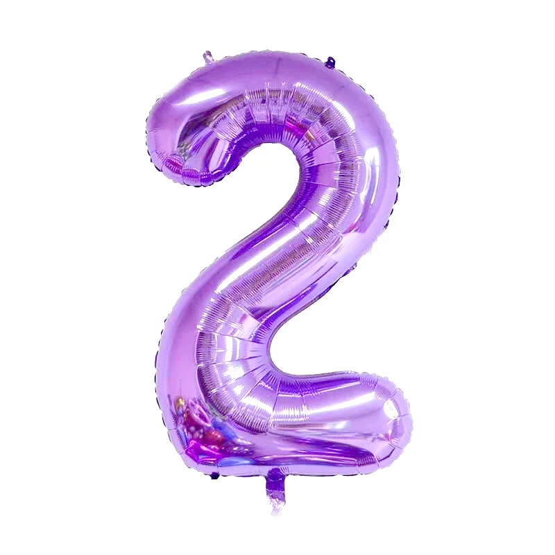 Description Picture 5 of item40 inch purple number balloons children birthday party decoration aluminum foil balloons light purple theme wedding balloons