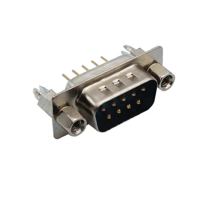 

DB9 Changer adapter male 9PIN with fixed screw welding plate DP9 180 degree straight insertion male ﻿
