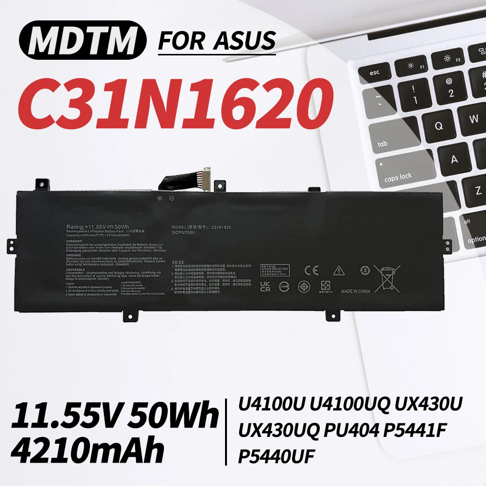 

Сменный аккумулятор C31N1620 для Asus Zenbook UX430 UX430U UX430UA ux430hid UX430UN UX430UNR UX430UQ UX430UQ-GV015T U4100 U4100U