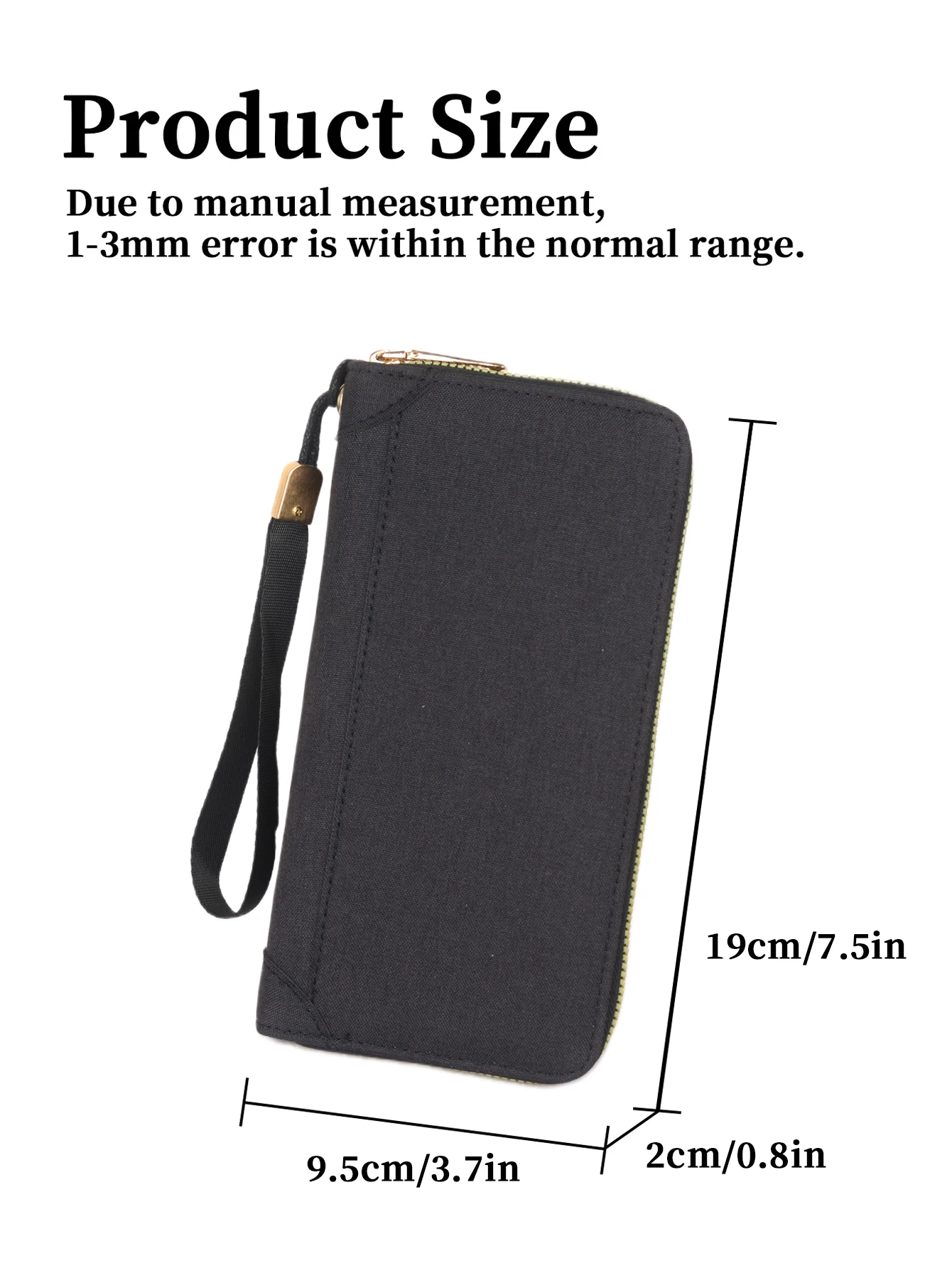 Clutch Canvas Men's Long Wallet with Zipper Clutch Mobile Phone Bag