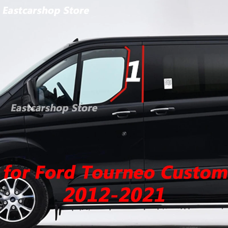 

Для Ford Tourneo Custom 2012-2021 автомобиль B C столб средняя центральная колонка глянцевая черная поликарбонатная оконная Декоративная полоса наклейка крышка
