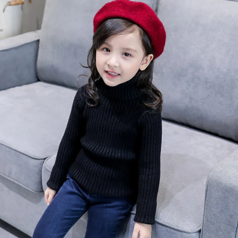 Kids' Turtleneck Knitted Sweater – Winter Wear 3