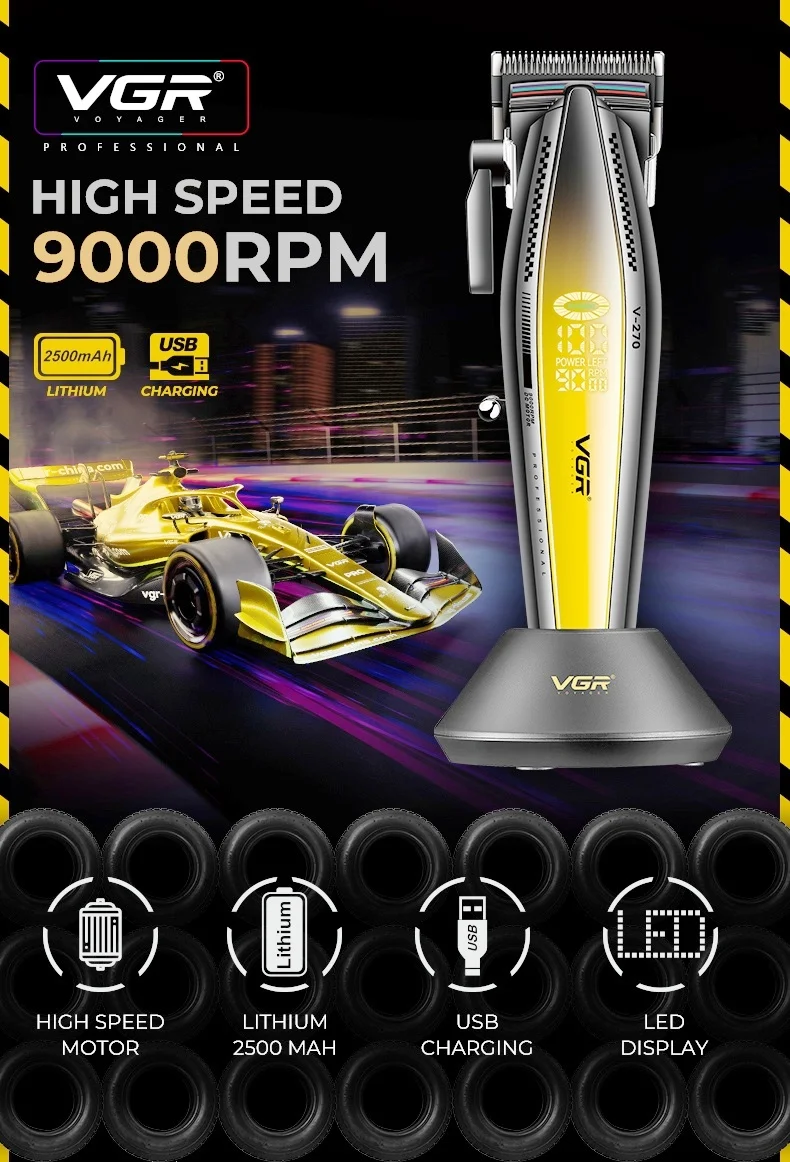 Hair Cutting Machine Electric Clipper Professional Hair Trimmer Barber 9000 RPM