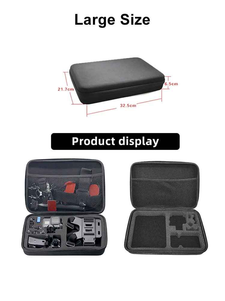 L/M/S Storage Bag Travel Box Carrying Case For Gopro Hero 13 12 11 10 9 8 SJCAM SJ4000 AKASO DJI Osmo Action Camera Accessories