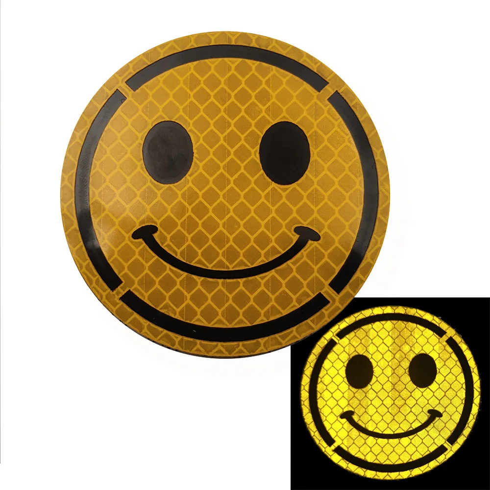 Smiley Face Embroidered Fabric Patch Magic Patch Backpack Badge