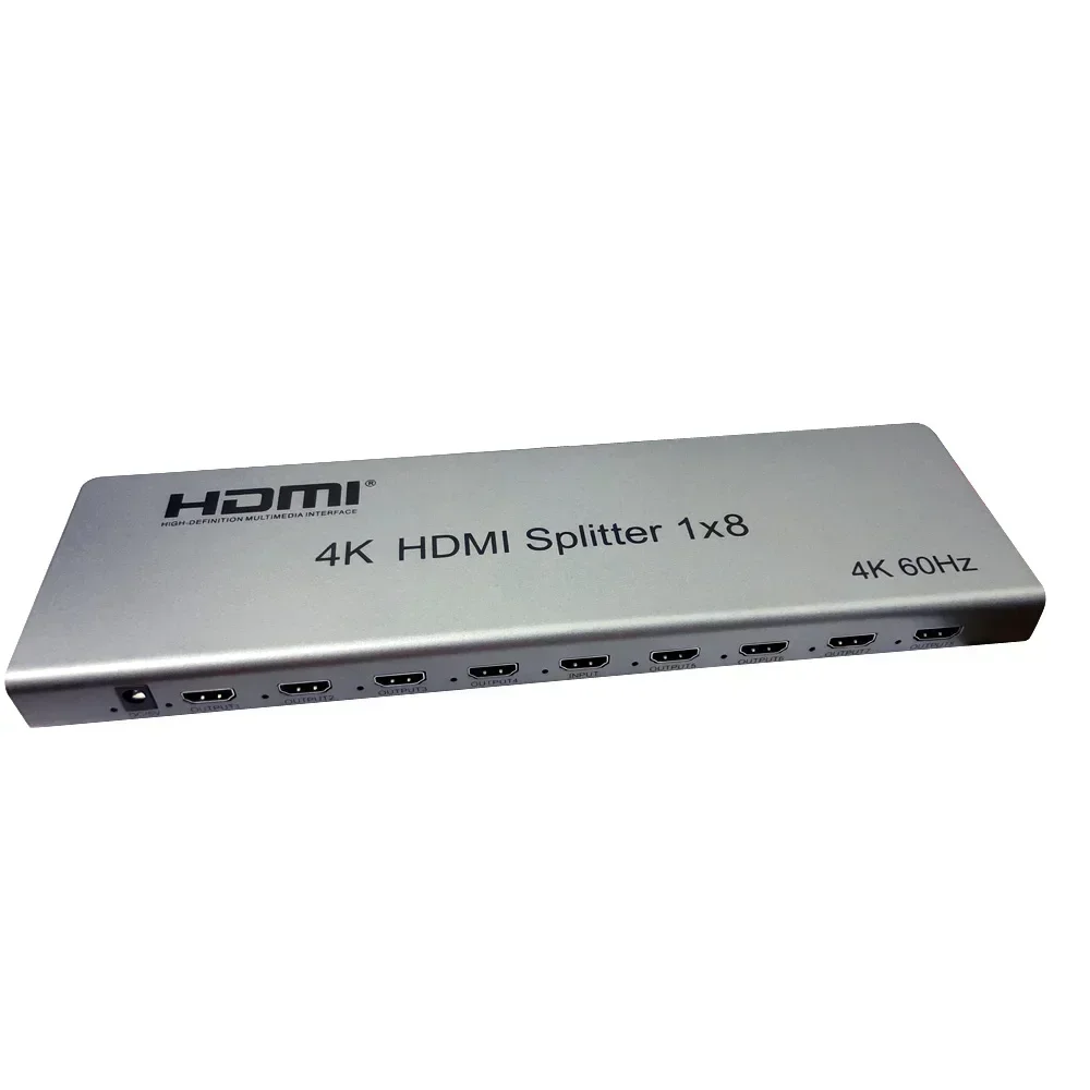 4K 60hz HDMI 2.0 1x8 Splitter 2 4 6 8 Channel Video Output 1x2 1x4 HDMI Splitter Video Converter EDID RS232 for PS4 