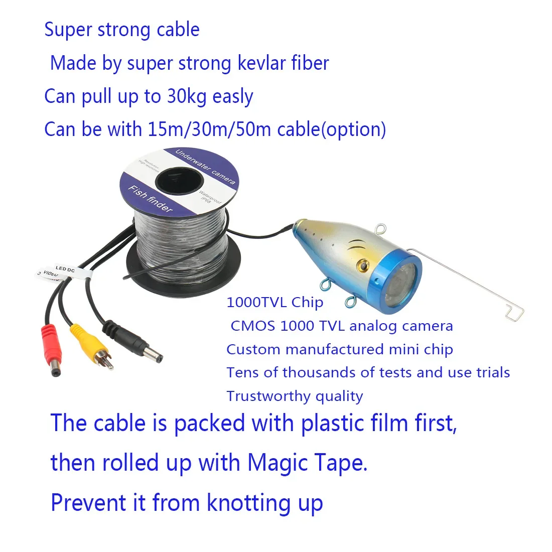 7 Inch 20 Meters High-definition Visual Fishing Device Underwater Camera Fish Finder Fishing Gear Camera