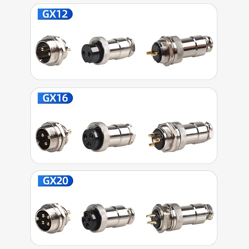 5pcs GX12 Aviation Connector 2 3 4 5 6 7 Pin Male Female M12 Connector Aviator Plug Socket image 5