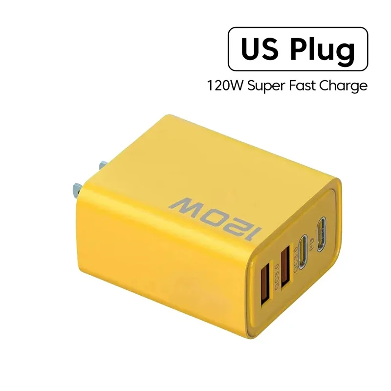 ตัวเลือกสินค้า อะแดปเตอร์ชาร์จเร็ว 4 พอร์ต 120W ชาร์จได้หลายอุปกรณ์