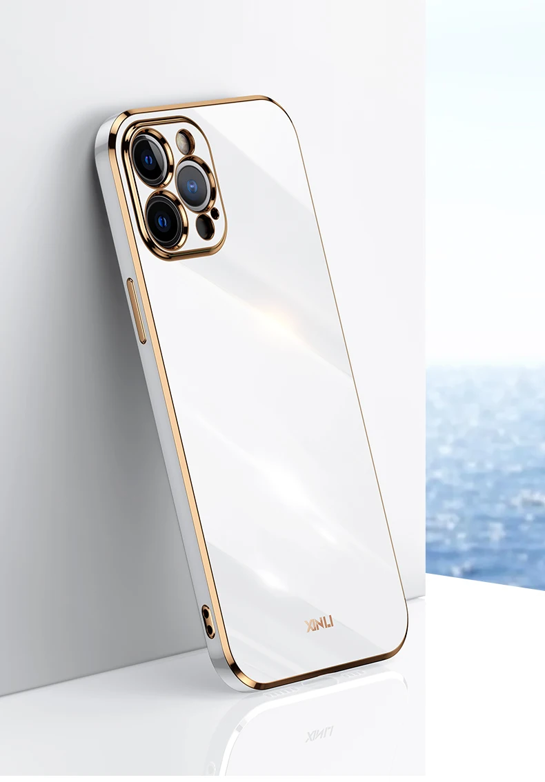 Custodia per telefono Bling Soft Square Placcata Di Lusso 3D Laser per iPhone 7 8 Plus SE 2020 6 6s Plus X XS XR 11 PRO MAX 12 13 MINI_voghion.com