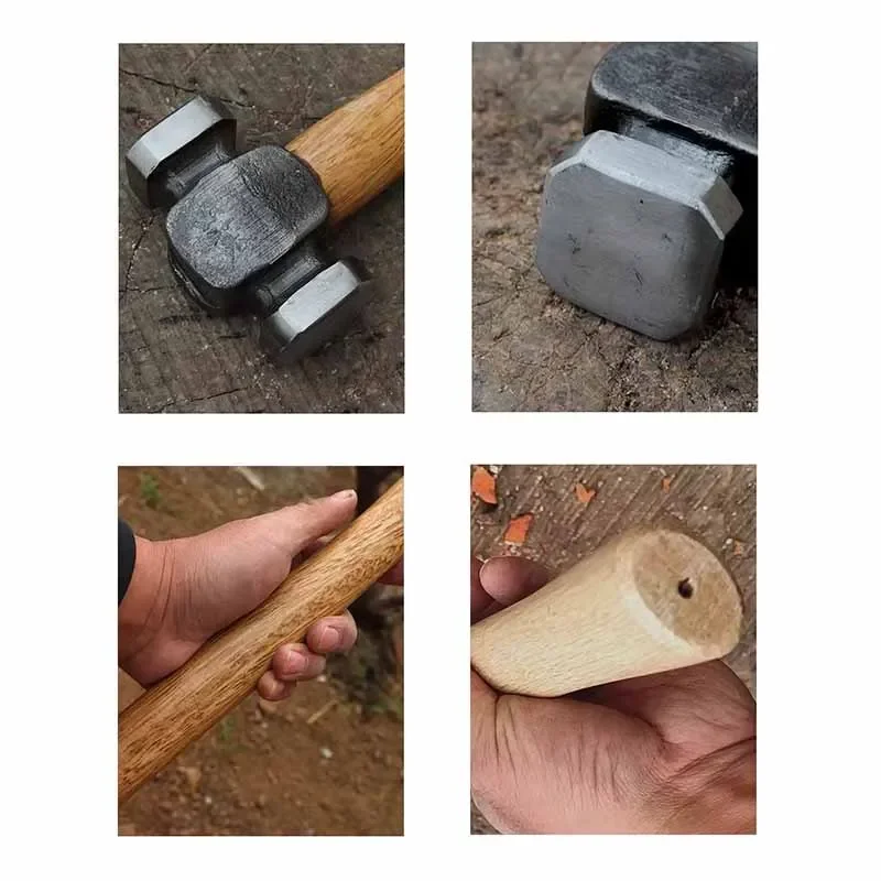 Accessories for Hand-forged Tools with Wooden Handles for Household Use Portable Woodworking Professional Hand Tools Hammers - 6