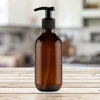 300 Ml Soap Dispenser Pump Hand Refillable Squeeze Bottles Liquid Sample Containers Brown Travel 5