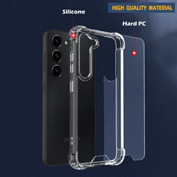 Luxury Transparent Airbag Clear Back Cover - Hybrid Shockproof Hard Case for S25 Edge (Hybrid)