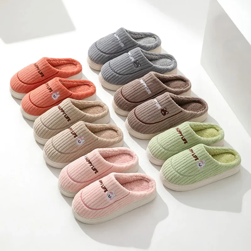 Cotton Slippers  Autumn and Winter Thickened Indoor Anti Slip Warm and Comfortable for Home Use Postpartum Slippers for Women 4