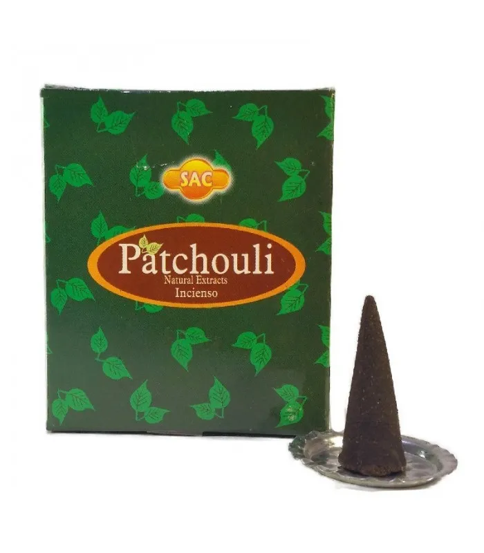 Coni Di Incenso Patchouli Patchouli Afrodisiaco-Scatola 10 Coni Sac