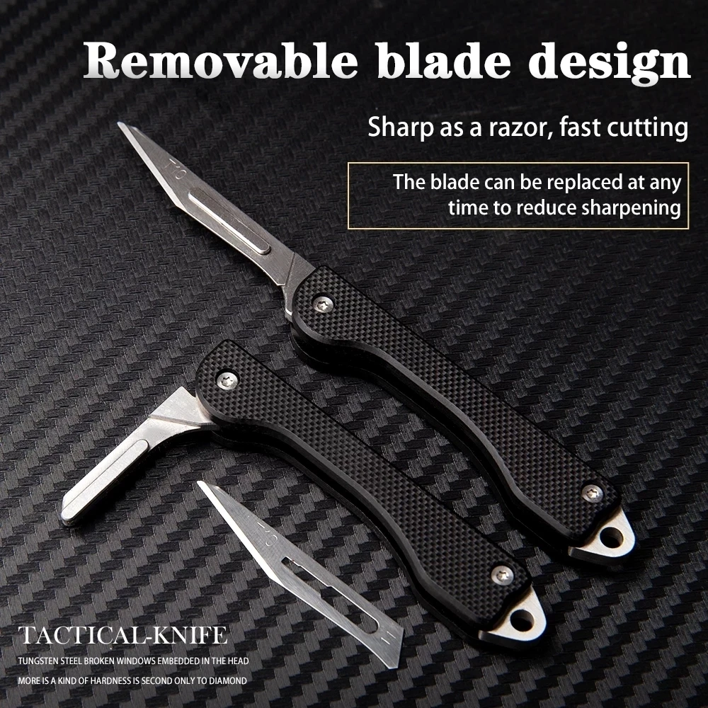 Stainless Steel Utility Knife, Sharp Paper Knife, Scalpel, Portable Key  Pendant, Gift Unboxing, Express Delivery Knife, Replaceable Blade