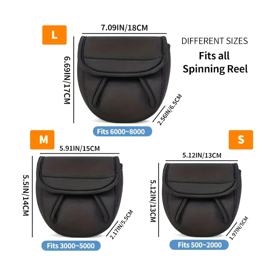 Protective Spinning Fishing Reel Bag Fly Baitcasting Raft Reel Case Storage Pouch Drum Cover for Outdoor Sports And Travel
