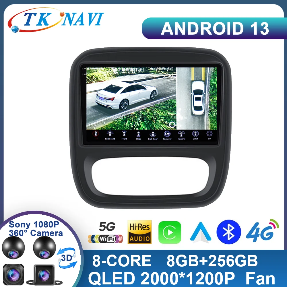 

Android 13 For Renault Traffic 3 2014 - 2021 For Opel Vivaro B 2014 - 2018 Car Radio Video Multimedia Player Auto Navigation GPS