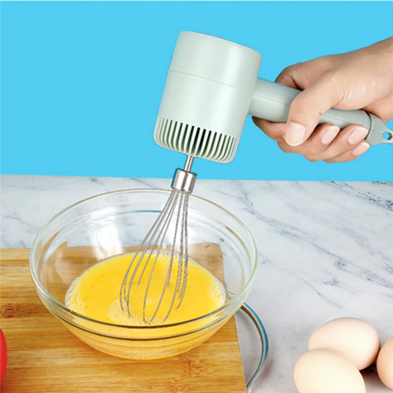 Portable Hand Mixer USB Rechargeable, Electric Whisk Cordless Handheld Mixer  for Egg Beater, Baking & Cooking 