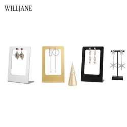 Metal Earring T Bar Stand Titular de exibição de anel de jóias Cone Eardrop Hanging Storage Decoração Durável Organizador de Orelha Durável