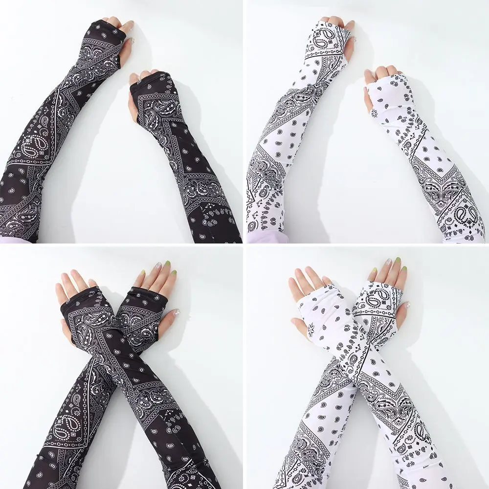 Unisex Arm Sleeves Sports Ice Silk Sleeves Sun Protection Hand Cover