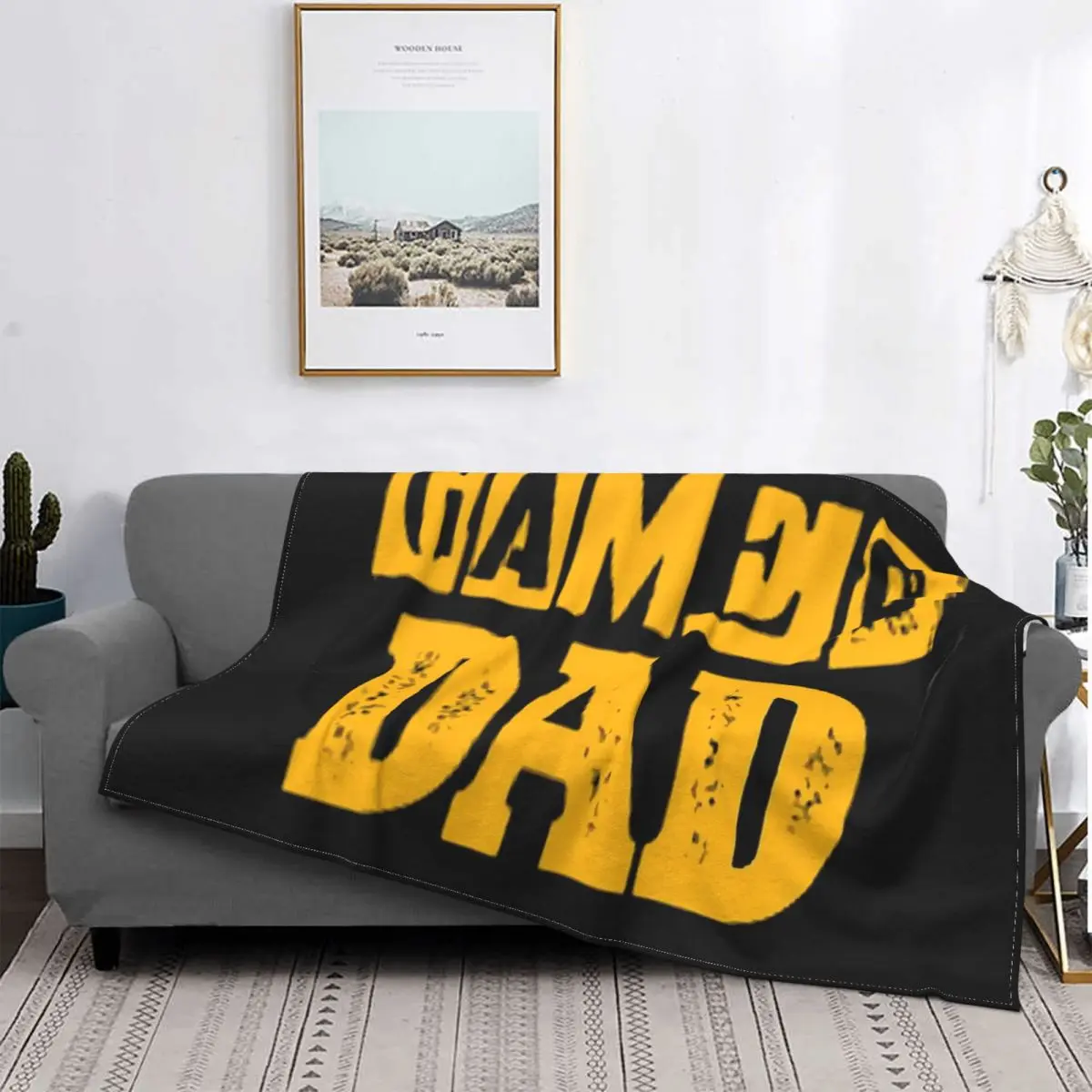 

Manta de Gamer Dad para cama, colcha a cuadros, manta Kawaii, 135