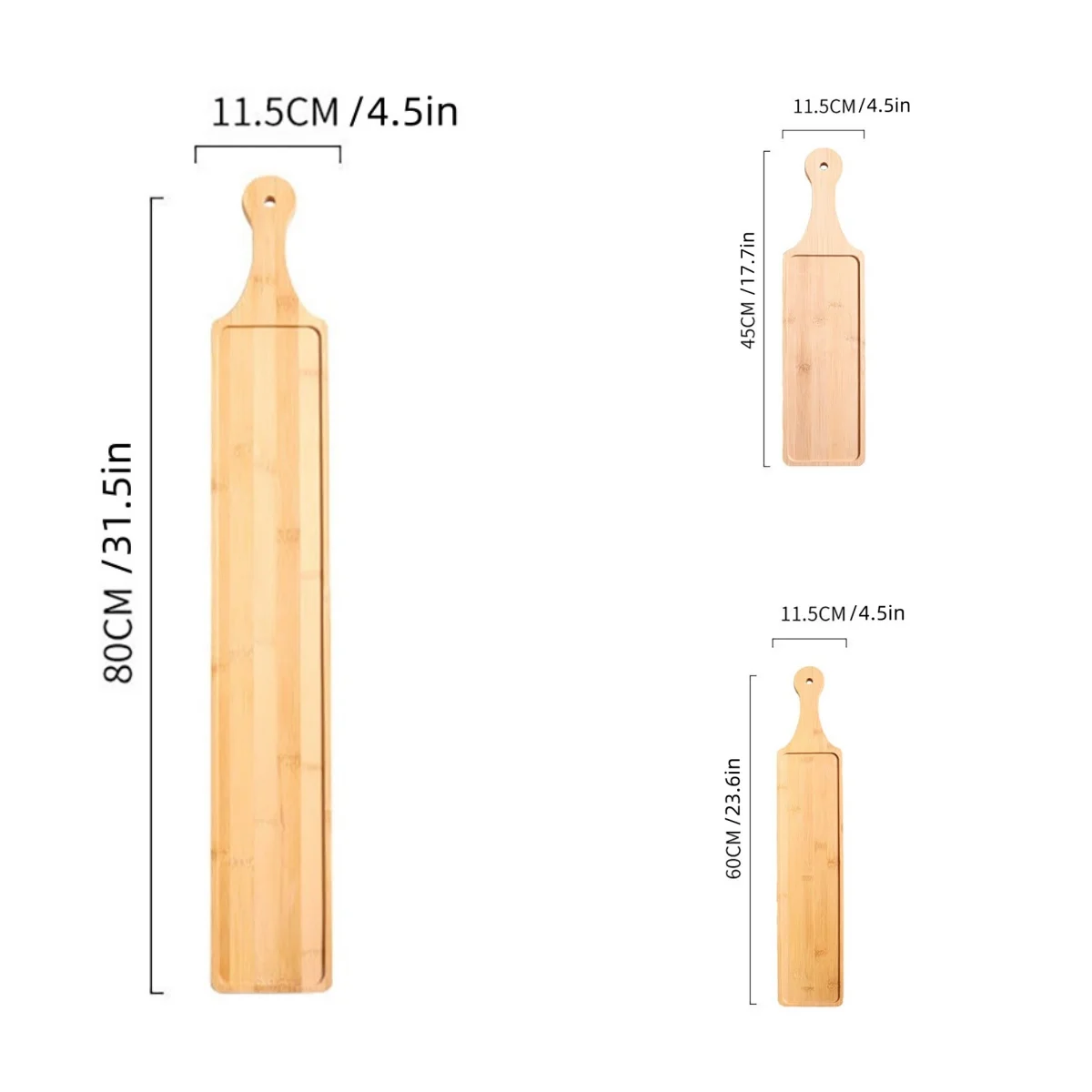 Wooden Serving Board With Handle for Kitchen Long Wooden Plate Fat Beef and Lamb Roll Tray Serving Plates Appetizer Wood Plates