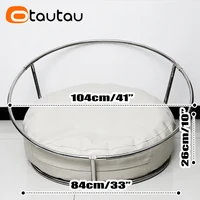 OTAUTAU Portable Round Pouf chair Rack Bean Bag Cover Without Filler Newborn Photography Accessories Props Ottoman Puff DDSY001T 3