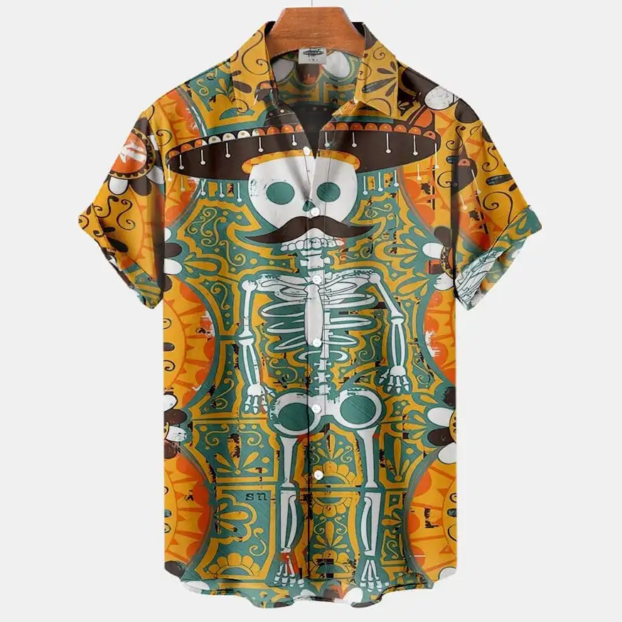 

Men's Skull Print Shirt shirt Style A8