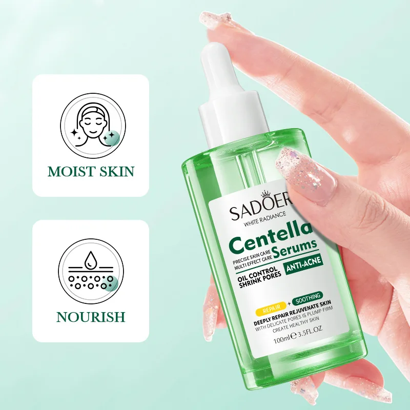 100ml SADOER Centella Sakura Vitamin C Hyaluronic Acid Facial Serum Face Moisturizing Firming Hydrating Facial Essence Skin Care