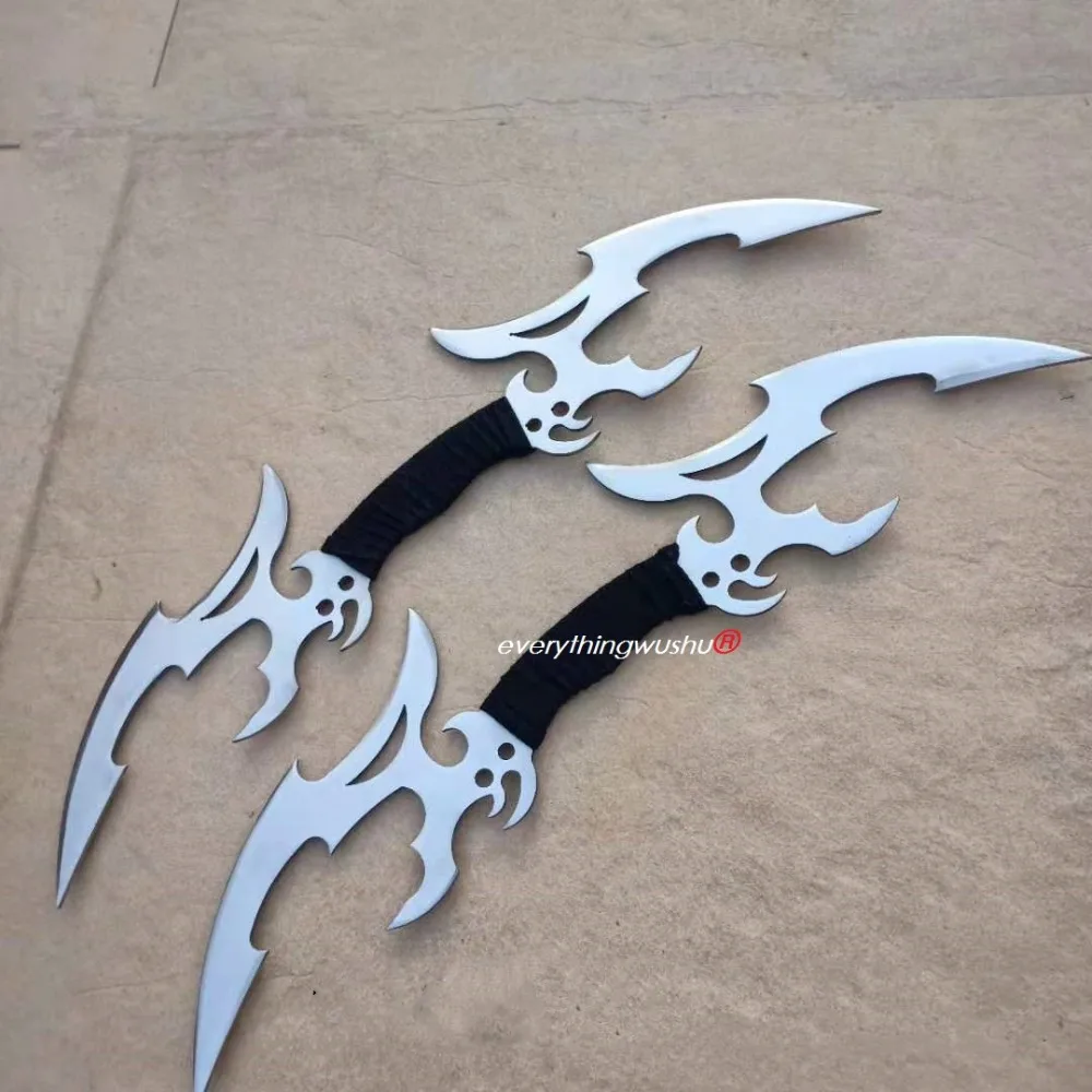 Wushu Double Bat Swords Ba Gua Yue Bagua Deer Horns Swords (Pair)