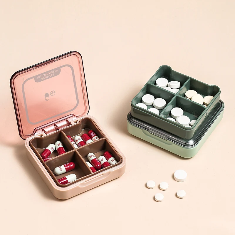 Compact Portable Pill Organizer and Storage Box