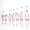 Dropper Bottles Refillable 5-100ML Rose Lid Cosmetic Container Pink Glass Aromatherapy Liquid for Essential Massage Oil Pipette 6