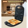 Double Heating Electric 4-Piece Sandwich Maker, Toast Coated Multifunctional Breakfast Maker with Non-Stick Plate, Touch Handle 6
