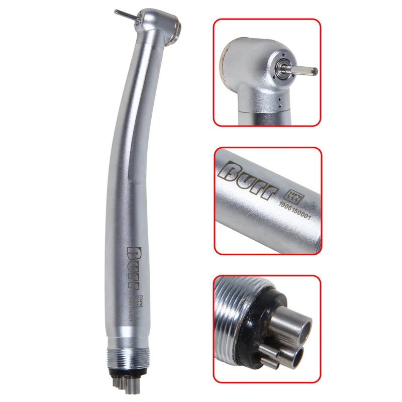 AZDENT High-Speed Dental Handpiece – Ceramic Bearing, Push Button, 4-Hole (Midwest) Air Motor