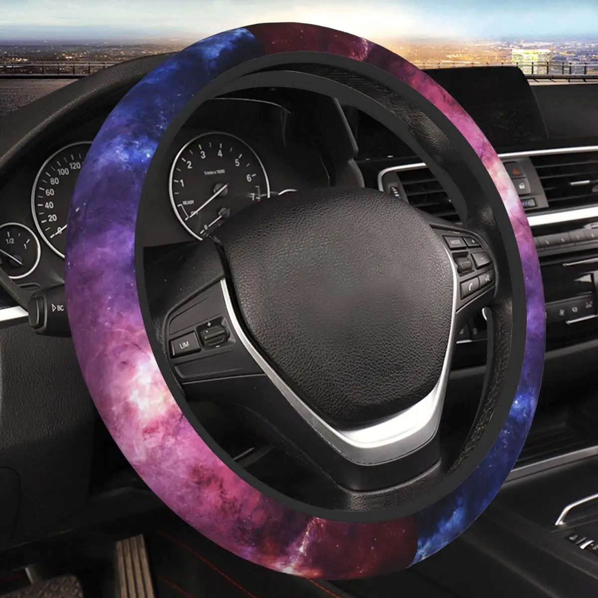 

Чехол на руль автомобиля Galaxy Starry Sky, 38 см