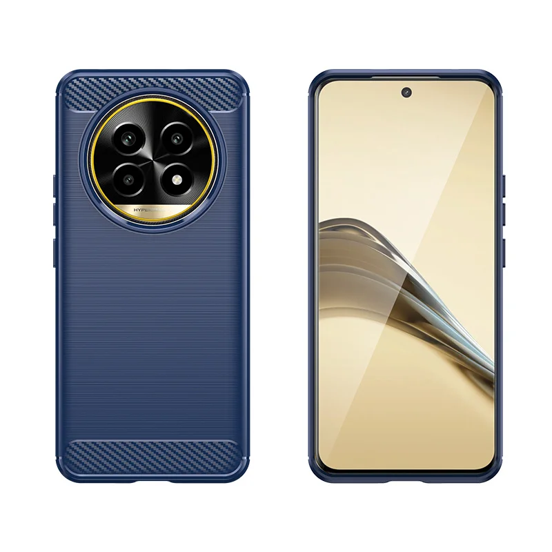 Enhanced Carbon Fiber Soft Silicone Back Bumper Case Cover