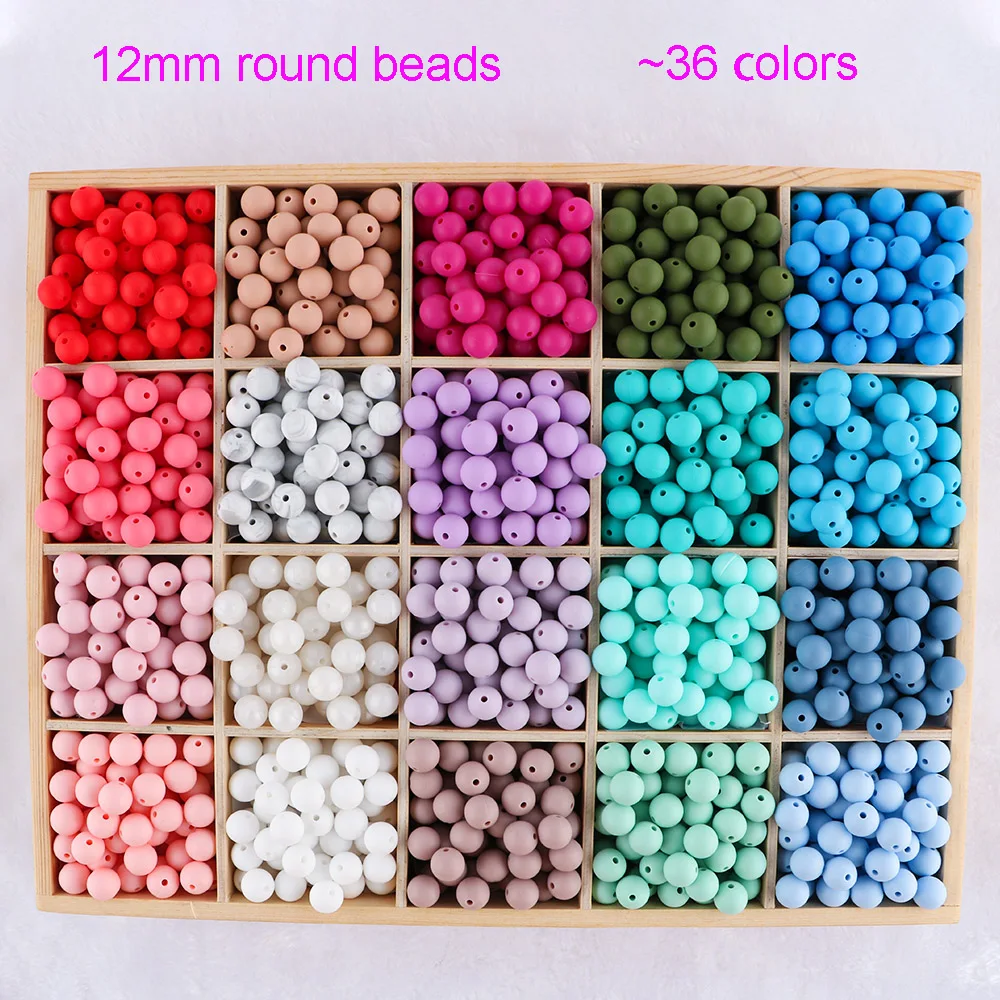 500 Pieces 12mm Silicone Beads Bulk Colorful Beads for Bracelets Making  Handmade Silicone Loose Beads Silicone Accessories for Bracelet Necklace