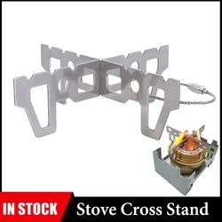 Outdoor Titanium Alcohol Stove Rack Outdoor Camping Stand Support Rack Stove Rack Cross Stand Support Cookware Accessories