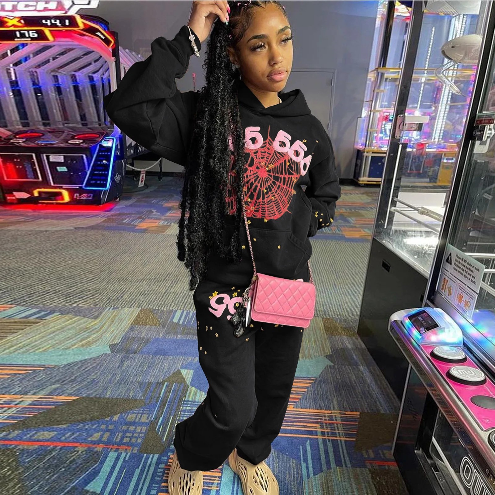 Print Hooded Tops 2 Piece Pants Sets Women Outfit Fashion Y2k Streetwear  Clothes Matching Set Solid Hoodies Tracksuit Pullover - Pant Sets -  AliExpress