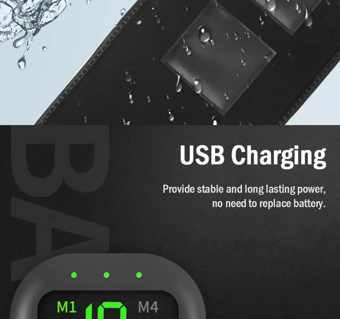 USB-Elektro-EMS-Massage, Bauchtraining, Körperformungsmassagegerät, 19 Muskelstimulation, Graphenband 2023_voghion.com