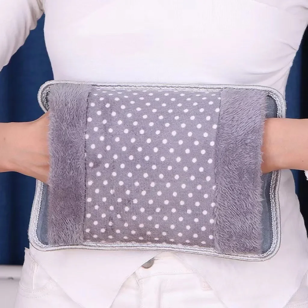 Electric Hot Water Bag Rechargeable Hand Warmer Winter Use Charging Double Insert Dot Pattern for Warmth EU 220V 500W 2