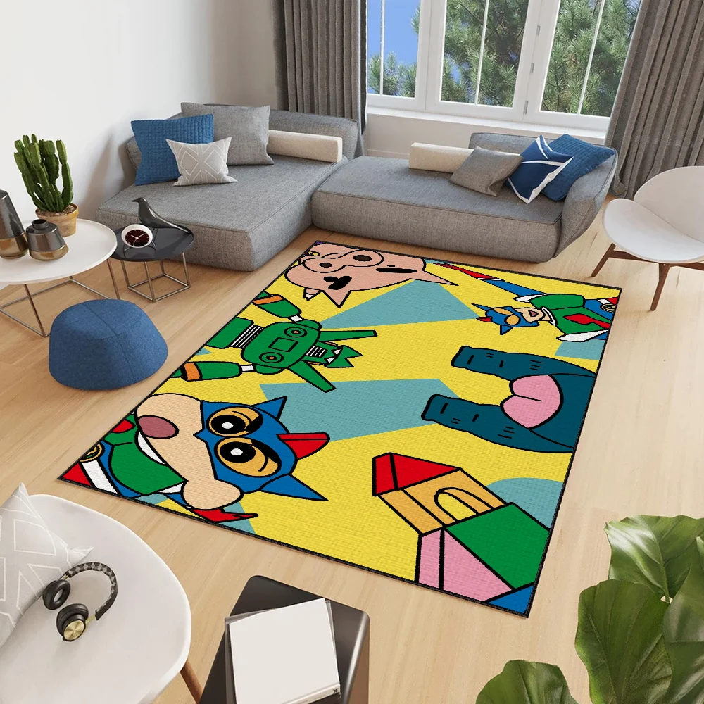 Door Mat Anti-Slip Kitchen Bedroom Handmade Tufted Rug Shin-Chan c-Crayon Carpet Living Room MINISO Entrance Decoration 5